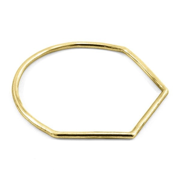 Anchor & Crew Rowe Half Circle Geometric 9ct Yellow Gold Bangle