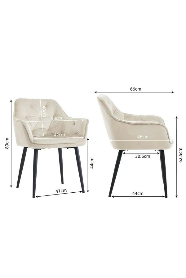 Groundlevel Set of 2 Velvet Upholstered Dining Chairs