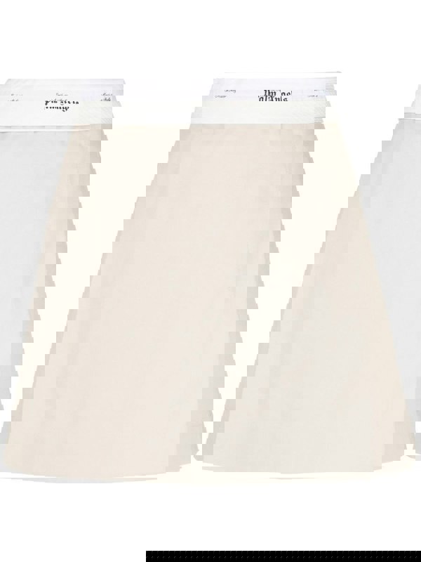 Palm Angels Reversed Waistband Chino Skirt Beige - Supplied FashionPALM ANGELS