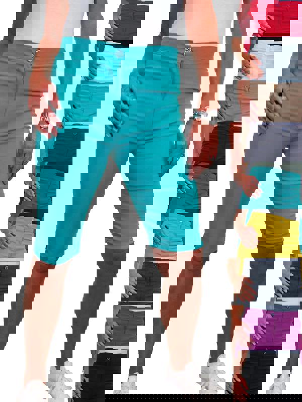 Paulo Due Women's Casual Stretch Knee Length Shorts