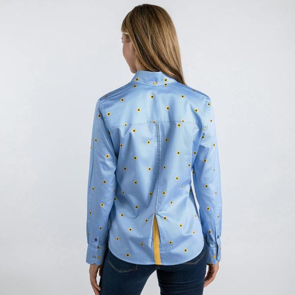 ZIGZAG SUNFLOWER WOMENS PRINT SHIRT - Premium Men's Patterned Shirt by Claudio Lugli | Bold Design, Tailored Fit, Best Printed Shirts