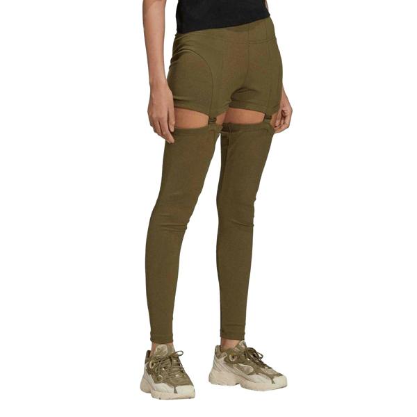 Adidas Womens/Ladies 2 in 1 Leggings - Green - 