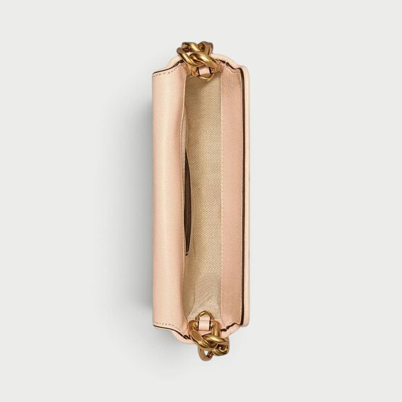 Tory Burch Fleming Soft Grain Mini Crescent Bag Blush Pink