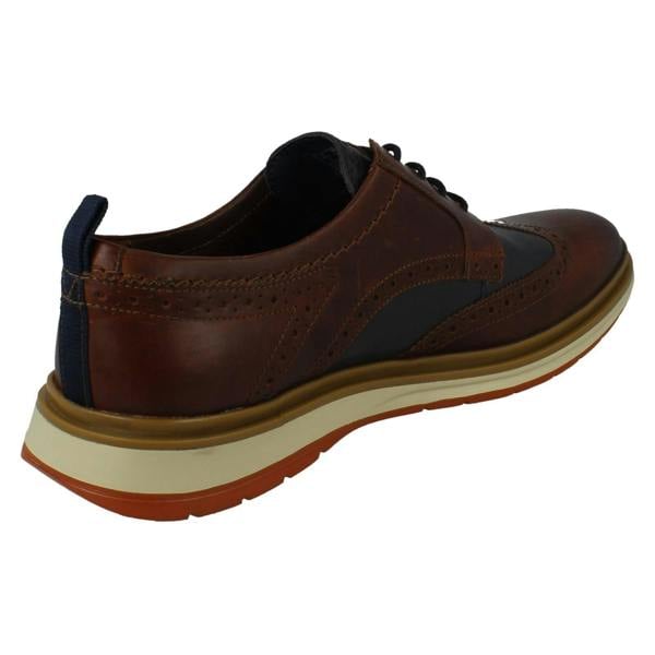 Clarks Mens Clarks Two-Tone Brogue Shoes Chantry Wing