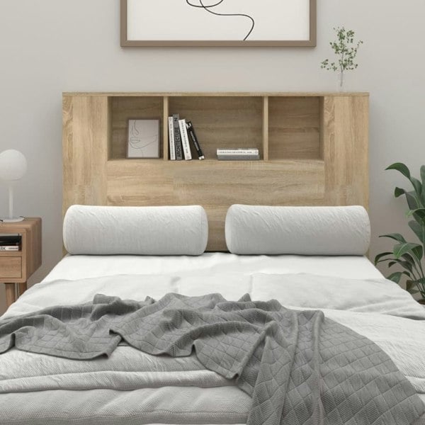 Berkfield Headboard Cabinet Sonoma Oak 120x18.5x104.5 cm
