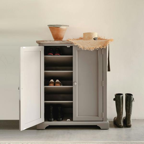 Statement Furniture Florence Shoe Storage Cabinet Large Wooden Shoe Rack