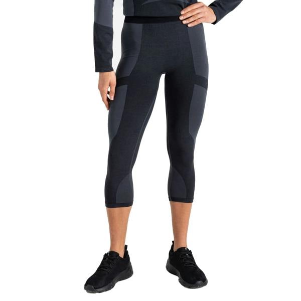 Dare 2B Womens/Ladies In The Zone II Panel 3/4 Leggings - Black/Black - 