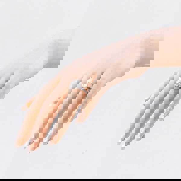 T. H. Baker 9ct White Gold 3.00ct Oval Cut Lab Grown Diamond Halo Ring LGR47044-300