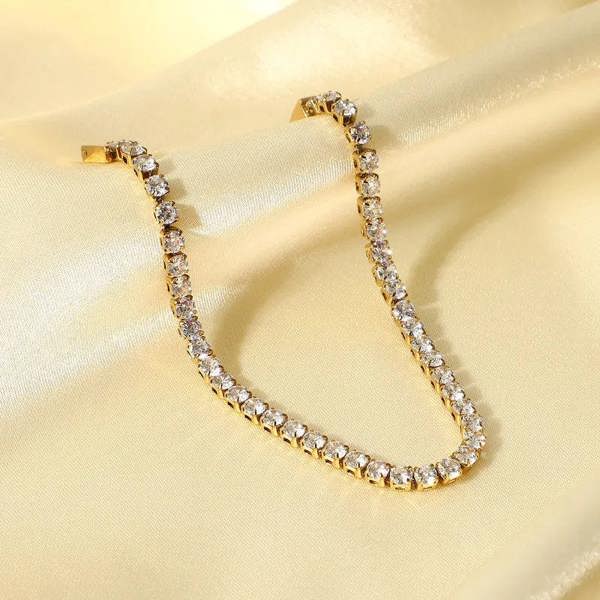 Elk & Bloom 14K Gold Solitaire Tennis Bracelet