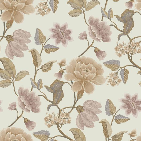 Grandeco Celica Camellia Bloom Floral Trail Textured Wallpaper, Blush Beige