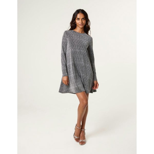 Blue Vanilla Lurex Diamante Swing Dress