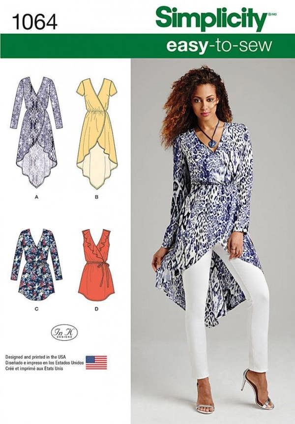 Simplicity Sewing Pattern 1064, Belts, Dresses, Tops, Tunics for Women, 6 to 14 - Easy