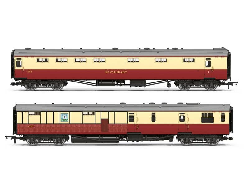 Hornby Kitchen/Buffet Car 7892/33 White Horse Twin Pack BR C/C