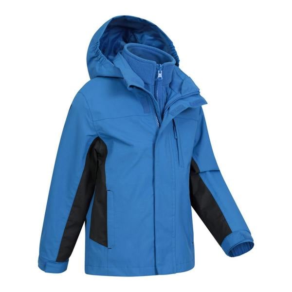 Mountain Warehouse Childrens/Kids Cannonball 3 in 1 Waterproof Jacket - Cobalt - 
