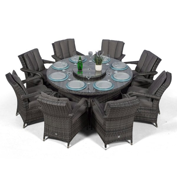 Giardino Arizona Round 8 Seater Rattan Patio Dining Set