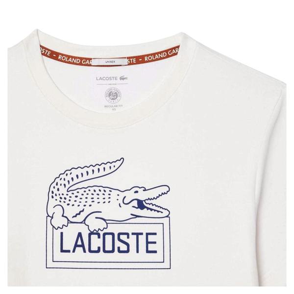 Lacoste Unisex Adult Roland Garros Edition Regular T-Shirt - White - 
