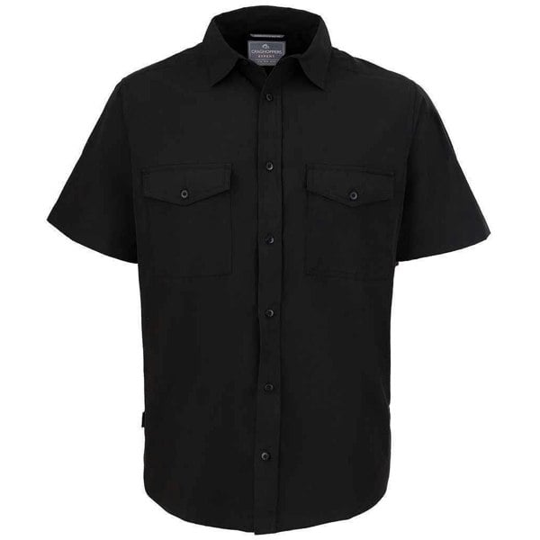 Craghoppers Mens Expert Kiwi Short-Sleeved Shirt - Black