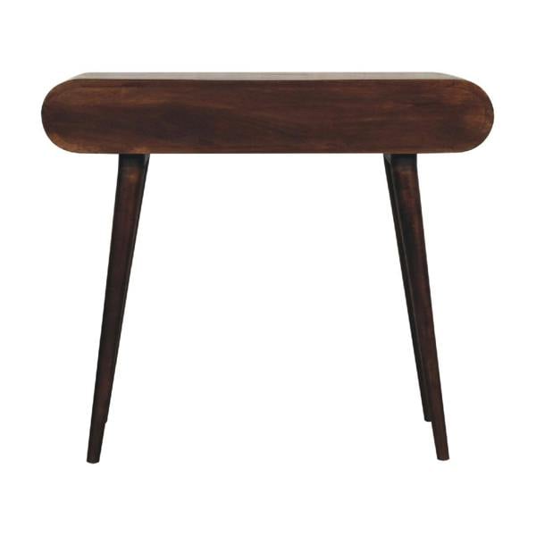 Artisan Furniture Light Walnut Curved Edge Console Table
