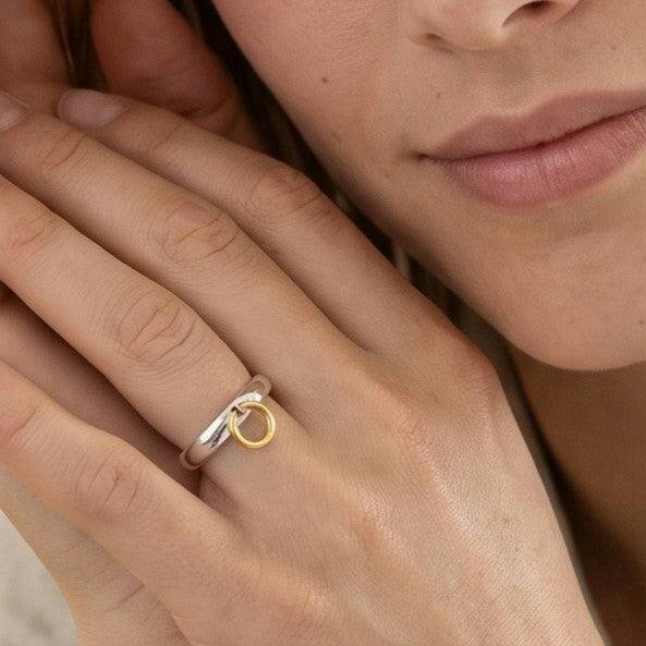 Gold Trip Two Tone Door Knocker Ring