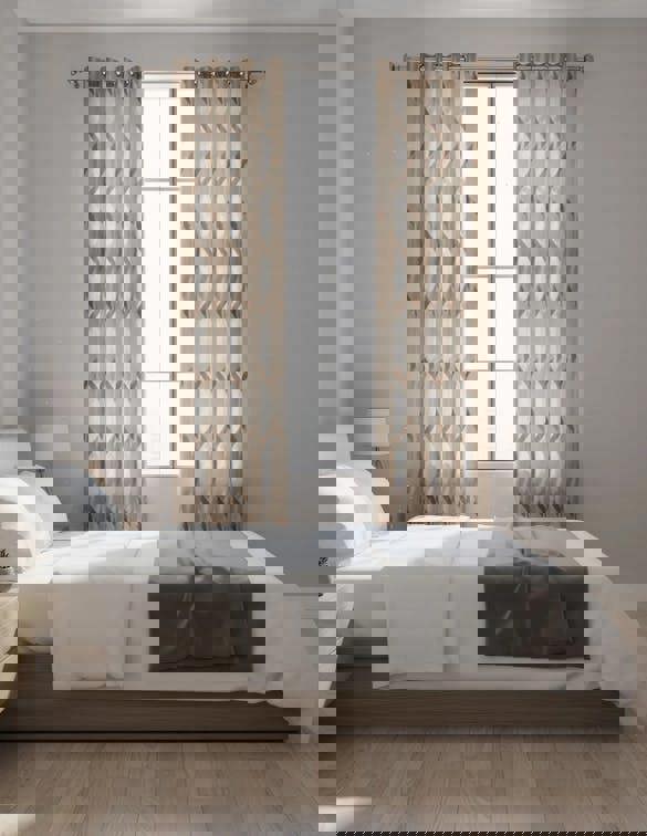 Anyhouz Anydrape 150cm Curtains Brown Modern Luxury Retro Style Texture for Living Room Bedroom Dining Fashion Decor