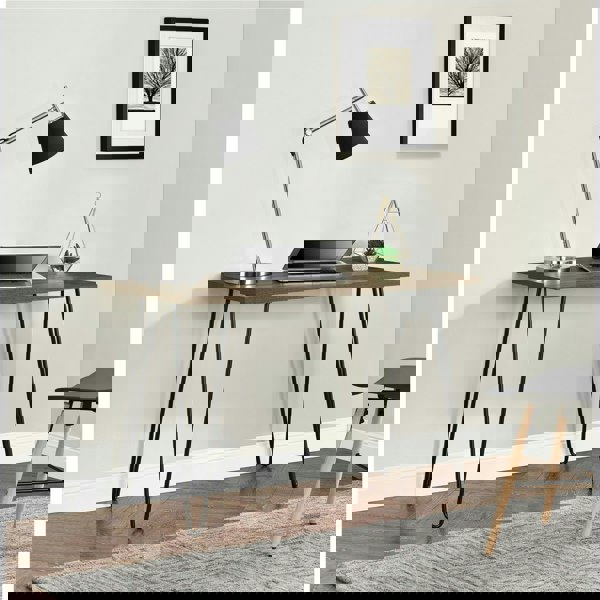 Dorel Home Owen Retro Office Writing Desk in Walnut Look