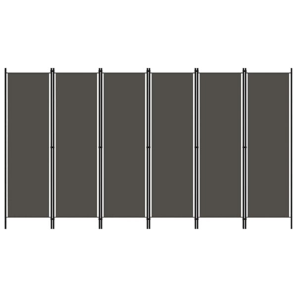 Berkfield 6-Panel Room Divider Anthracite 300x180 cm
