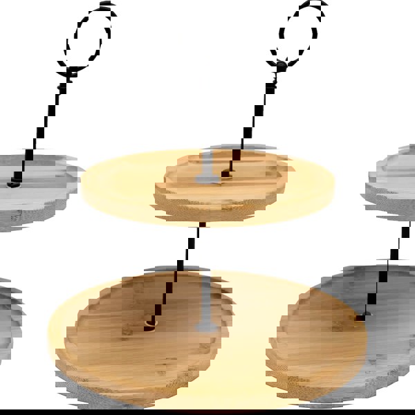 Bamboo 2-Tier Cake Stand