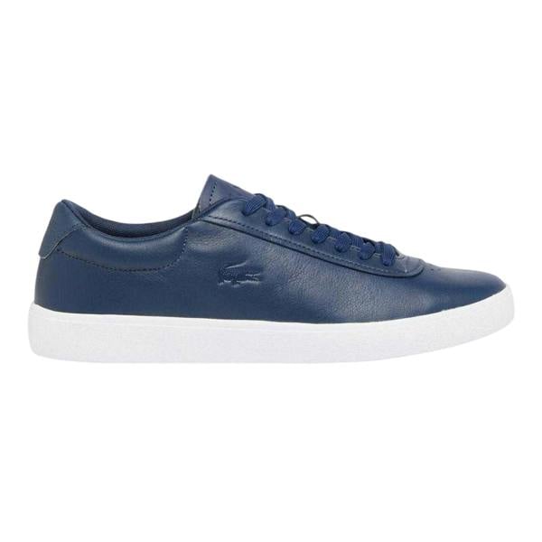 Lacoste Mens Baseshot Leather Trainers - Navy/White - 