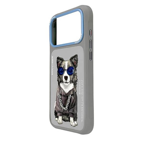 Nimmy Friends Nimmy Glasses Cool Dog Case with MagSafe for iPhone 17 Pro Max 6.9" Grey Blue - N-YJ-IP17-PRO-MAX-028