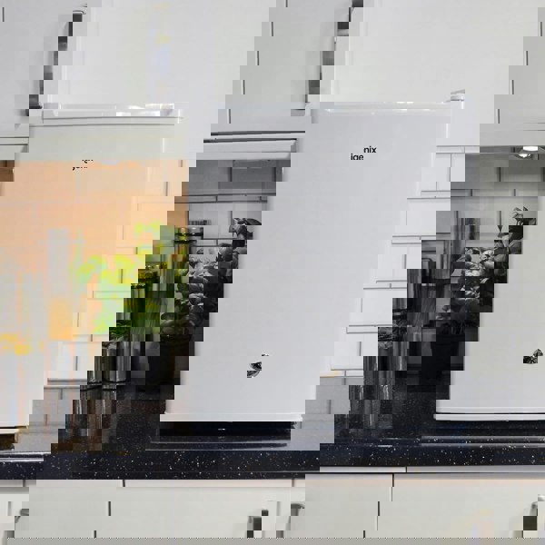 Igenix IG3711 Table Top Fridge with 41 Litre Capacity, 4 Litre Freezer Compartment, 1 Shelf, Reversible and Lockable Door, White