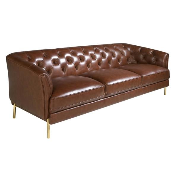 Angel Cerdá Chester sofa in cognac brown leather 6139/6140