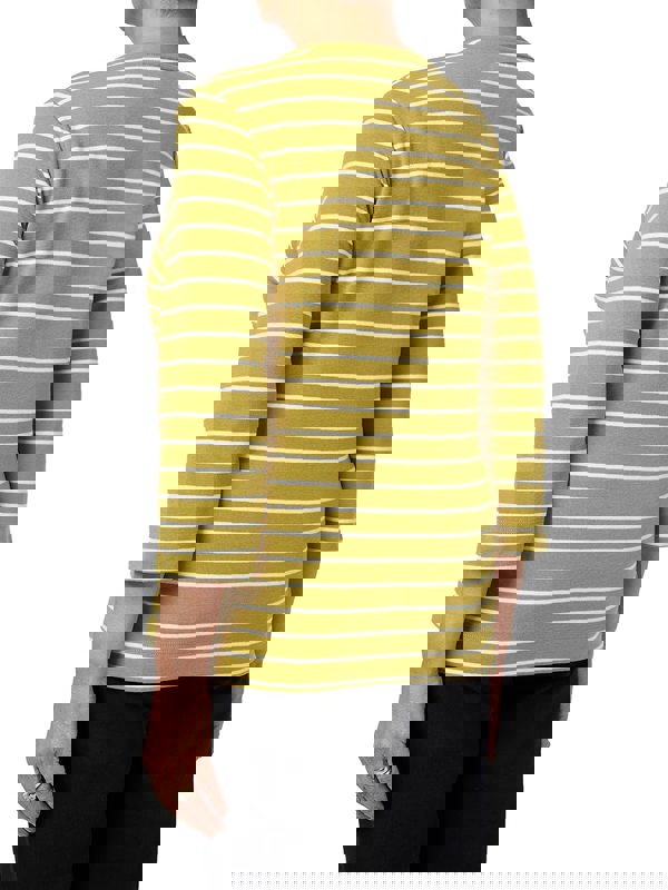 PennyPlain Scoop Neck Striped Top Top - Apple