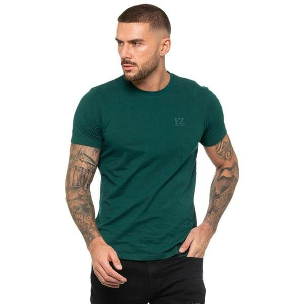 Enzo Mens Crew Neck T-Shirt - Green