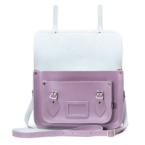 Zatchels Handmade Leather Satchel - Pastel Violet