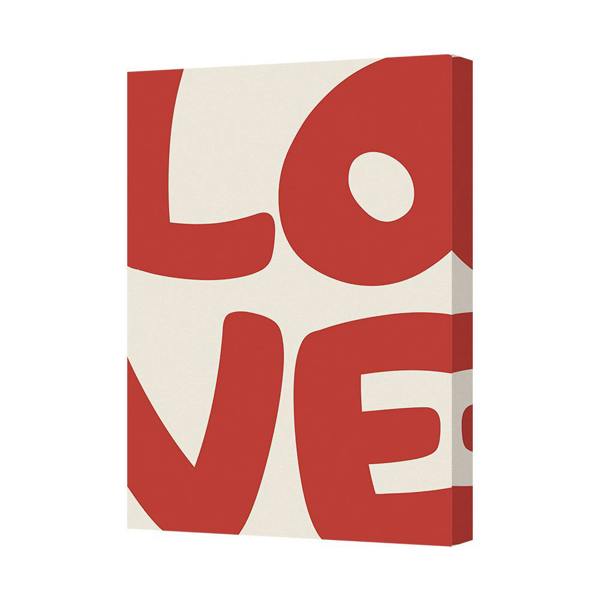Benjamin Tate Design Love Word Art Canvas Print With Gallery Deep Wooden Frame UK Made