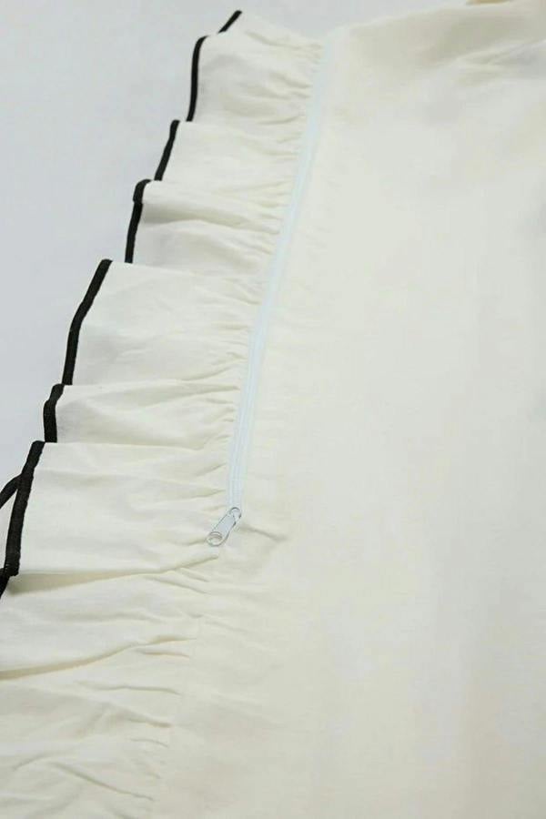 Double Frill Bow Print Duvet Cover Set 200x220cm