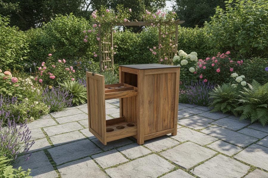 Ocean Designs Barletta Teak Kitchen Pull Out Door Unit