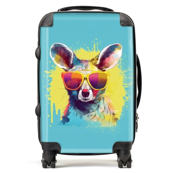 Warren Reed Splashart Wallaby In Glasses Suitcase