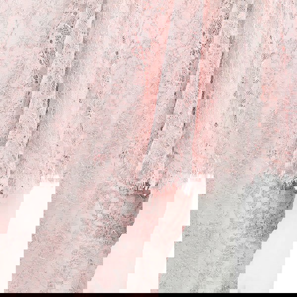 A luxurious Emilio Pucci cocktail dress in intricate sheer pink lace