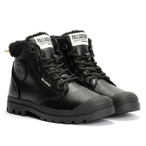 Palladium Pampa HI Snow Warm Leather Women's Black Boots