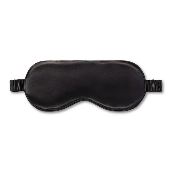 Silver Cloud Beauty Black Satin Sleep Mask