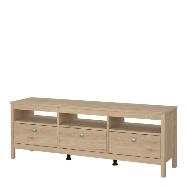 Furniture To Go Madrid TV Unit 3 Drawers in Jackson Hickory Oak