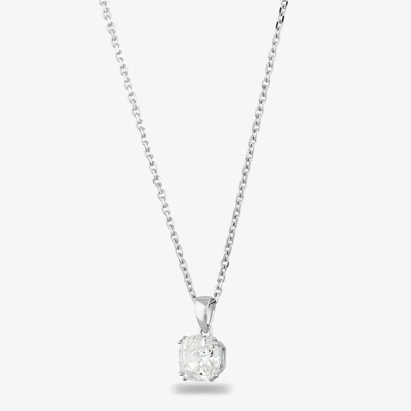 Starbright Silver 8mm Cushion-cut Cubic Zirconia Pendant E3858P-8x8M 3A