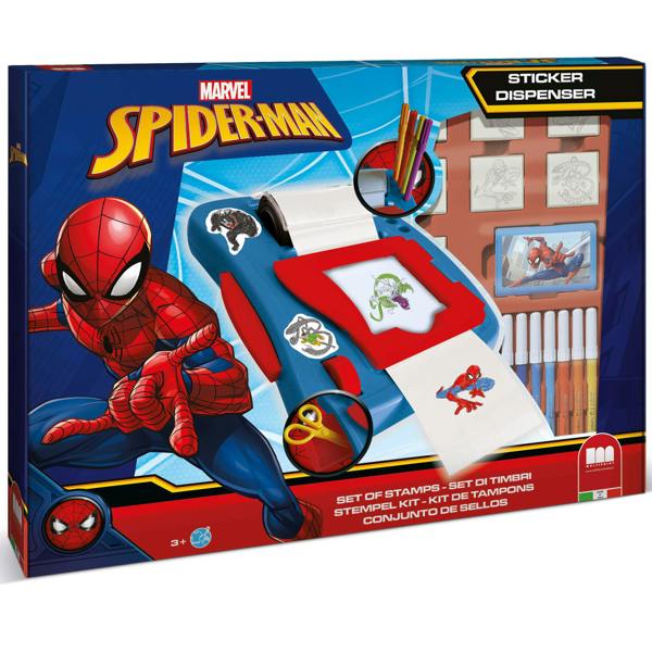 Spider-Man Sticker Machine by Multiprint – Kids Craft & Stationery Set