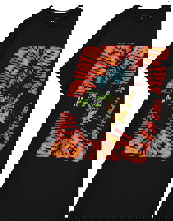 Red Hot Chili Peppers Womens Black Trippy Short Sleeved T-Shirt Dress