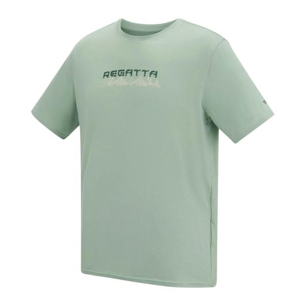 Regatta Mens Text Stretch T-Shirt - Glacier Green - 