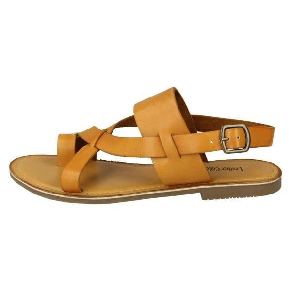 Leather Collection Ladies Leather Collection Toe Loop Sandals F00127