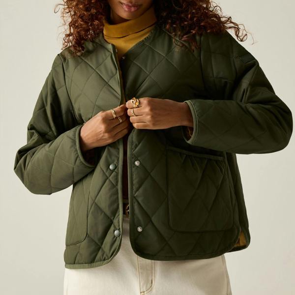 Regatta Womens/Ladies Maia Quilted Padded Jacket - Dark Khaki/Wood Brown - 