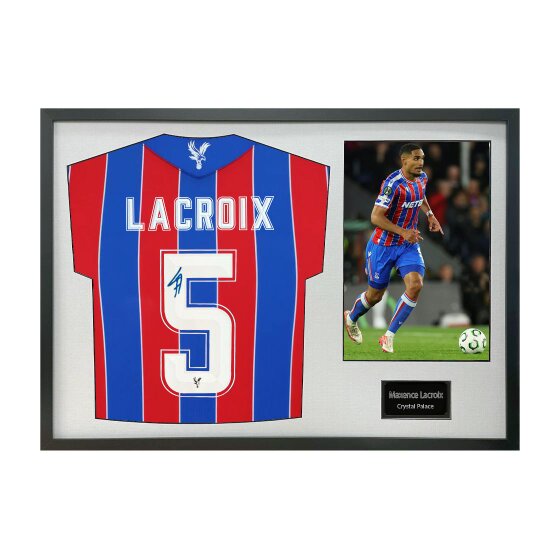 Maxence Lacroix Signed Crystal Palace Shirt Classic Frame (ACG Cert)