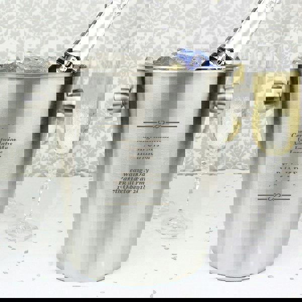 Personalised Memento Company Personalised Any Message Stainless Steel Ice Bucket